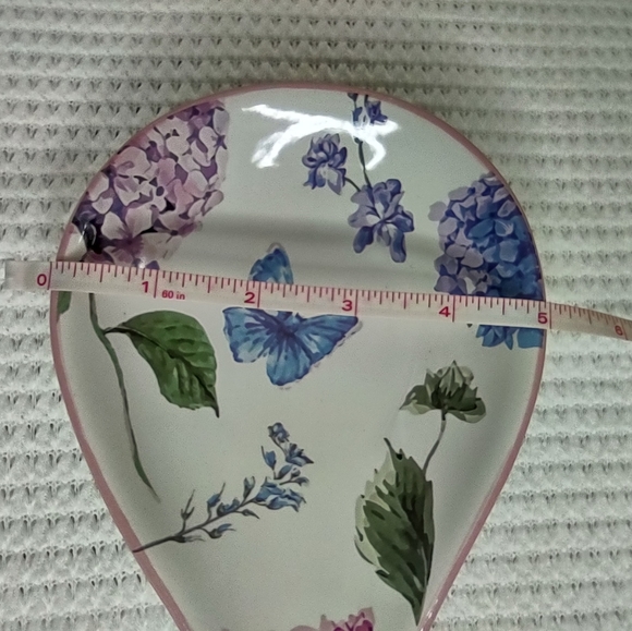 NWT Hydrangea Bliss Collection by Home Essentials Spoon Rest - Picture 7 of 9